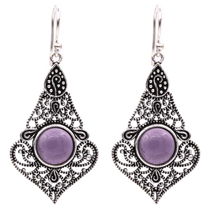 Earrings With Amethyst