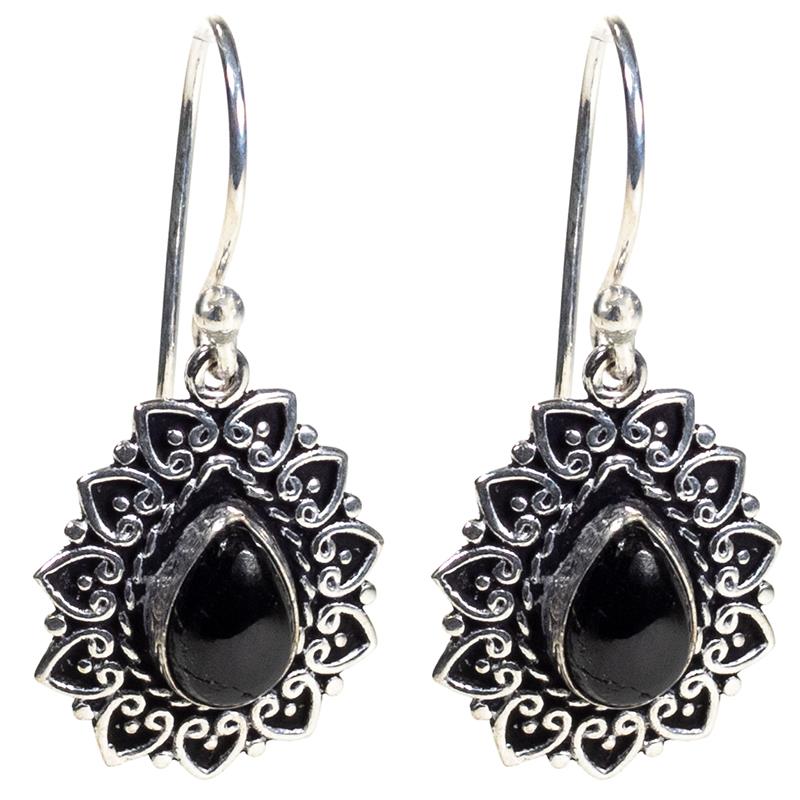 Earrings Black Tourmaline