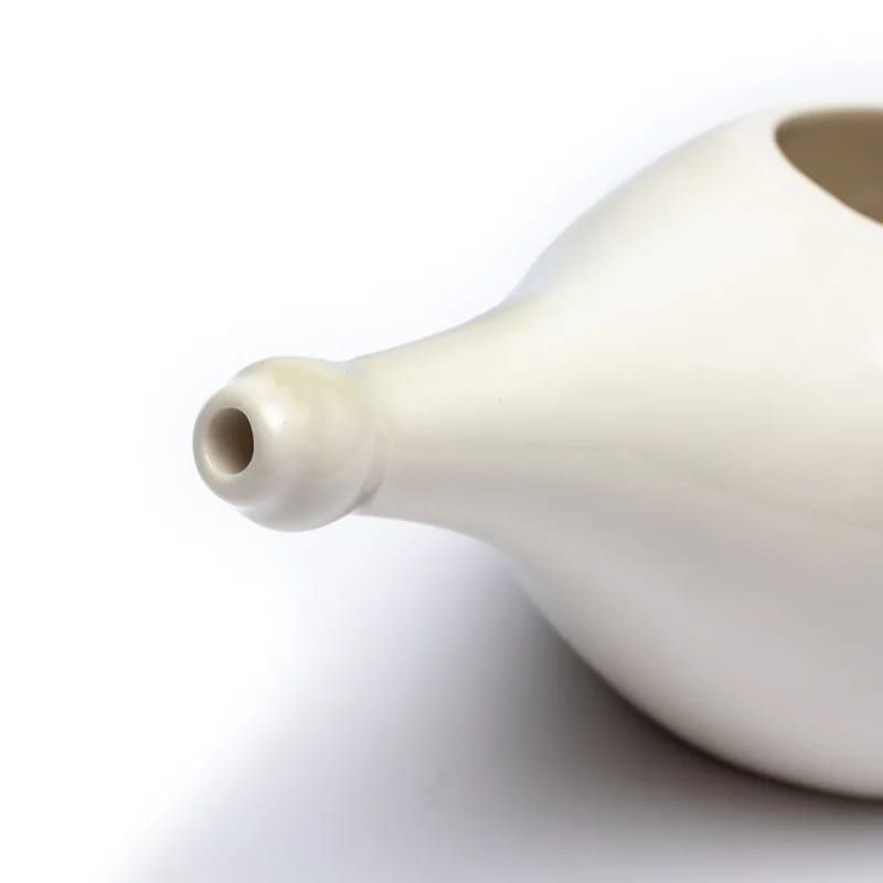 Neti Pot Ceramic + 25 Grs Himalayan Salt - 2