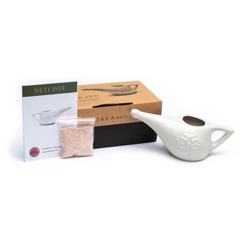 Neti Pot Ceramic + 25 Grs Himalayan Salt - 4