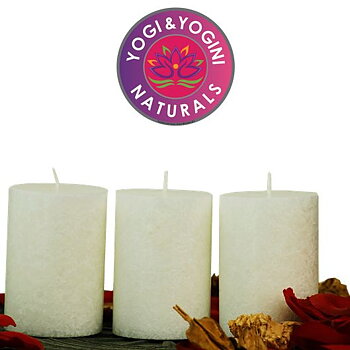 Sustainable Stearin Candles 3 X Pureness -- 8X5.5 Cm