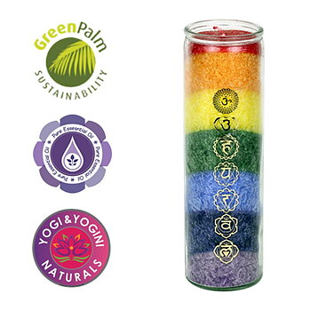 Chakra Candle 7 Chakras With Essential Oils -- 21X6.5 Cm