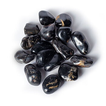 Black Onyx Tumbled Stones A Quality -- 3X8Cm; ±500G