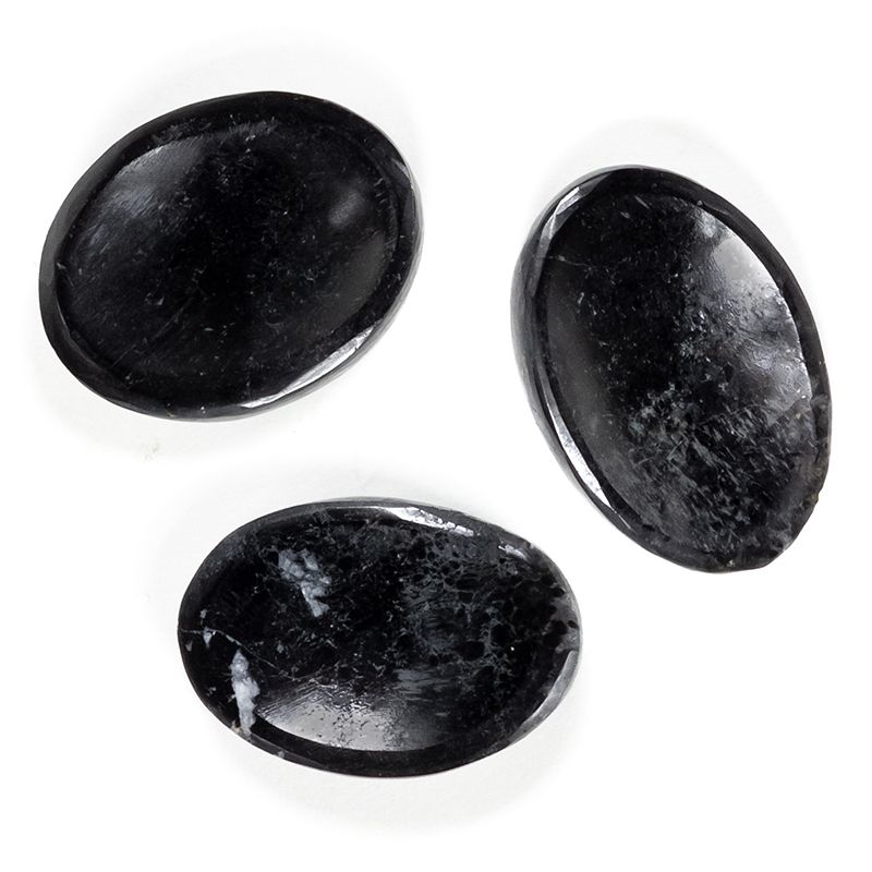 Worry Stones Black Tourmaline -- 3.5-4.5 Cm