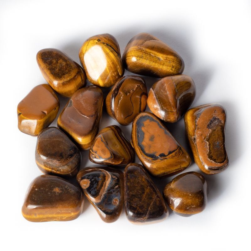 Tiger Eye Tumbled Stones A Quality -- 3X4Cm; ±500G