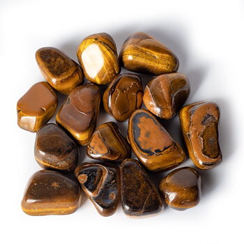Tiger Eye Tumbled Stones A Quality -- 3X4Cm; ±500G