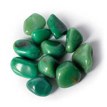 Green Quartz Tumbled Stones A Quality -- 3X4Cm; ±500G