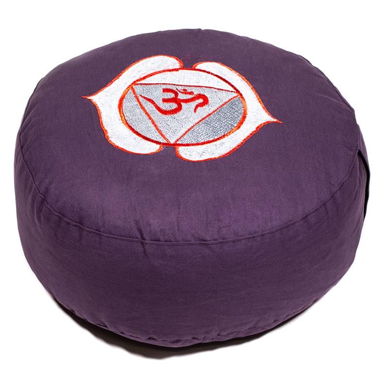 Meditation Cushion Chakra 6 Embroidered -- 33X17 Cm