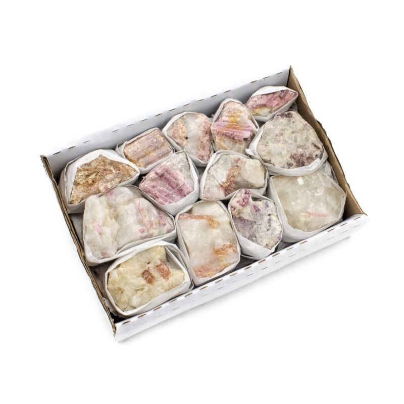 Rough Pink Tourmaline In A Box -- ±600-800G