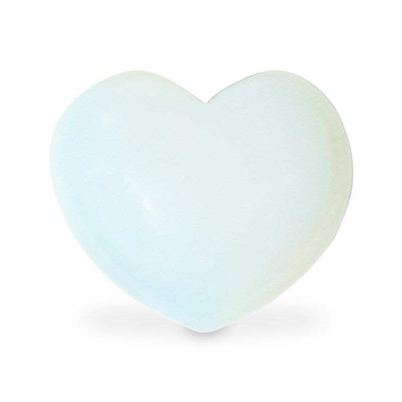 Opalite Heart Worry Stones -- 2.5X2.5 Cm