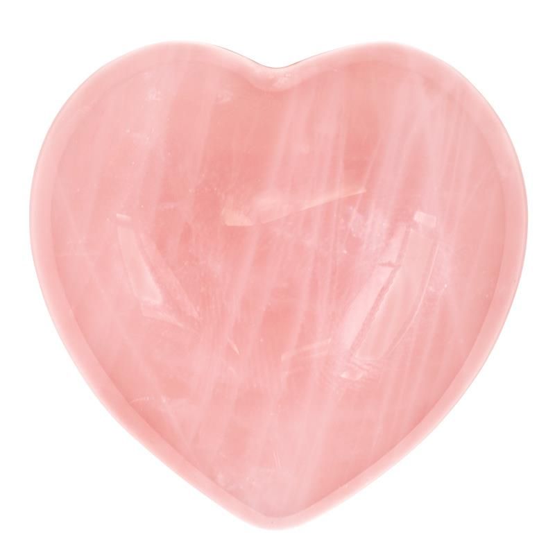 Rose Quartz Heart Worry Stone -- 4X4 Cm