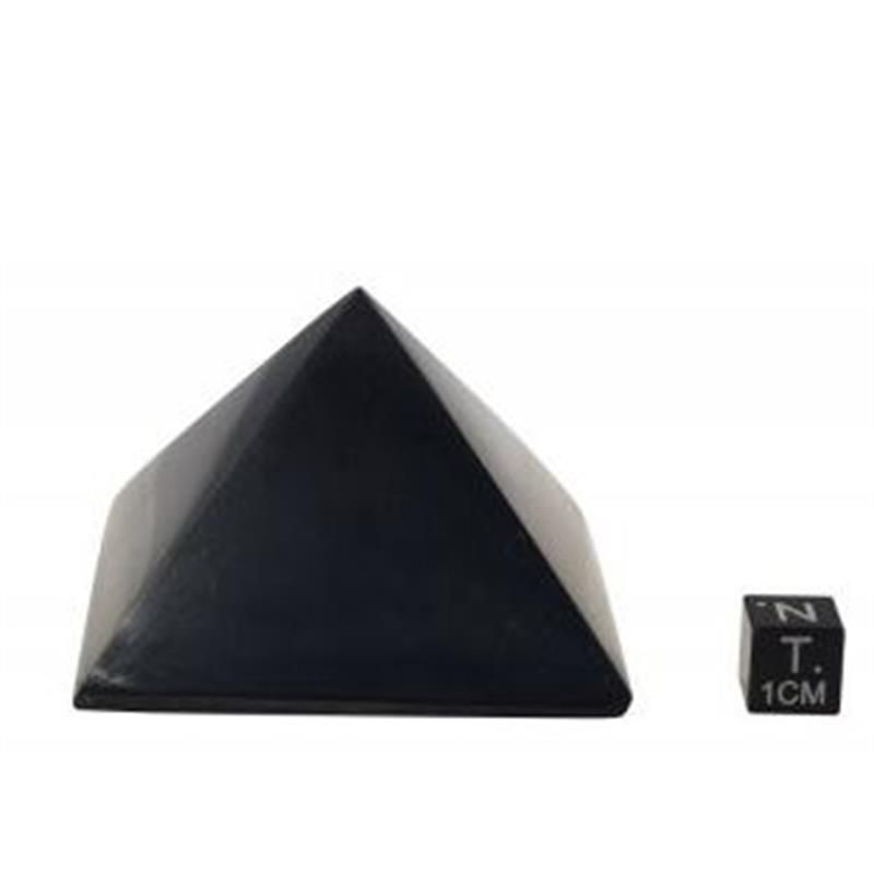 Shungite Pyramid -- 6X6 Cm
