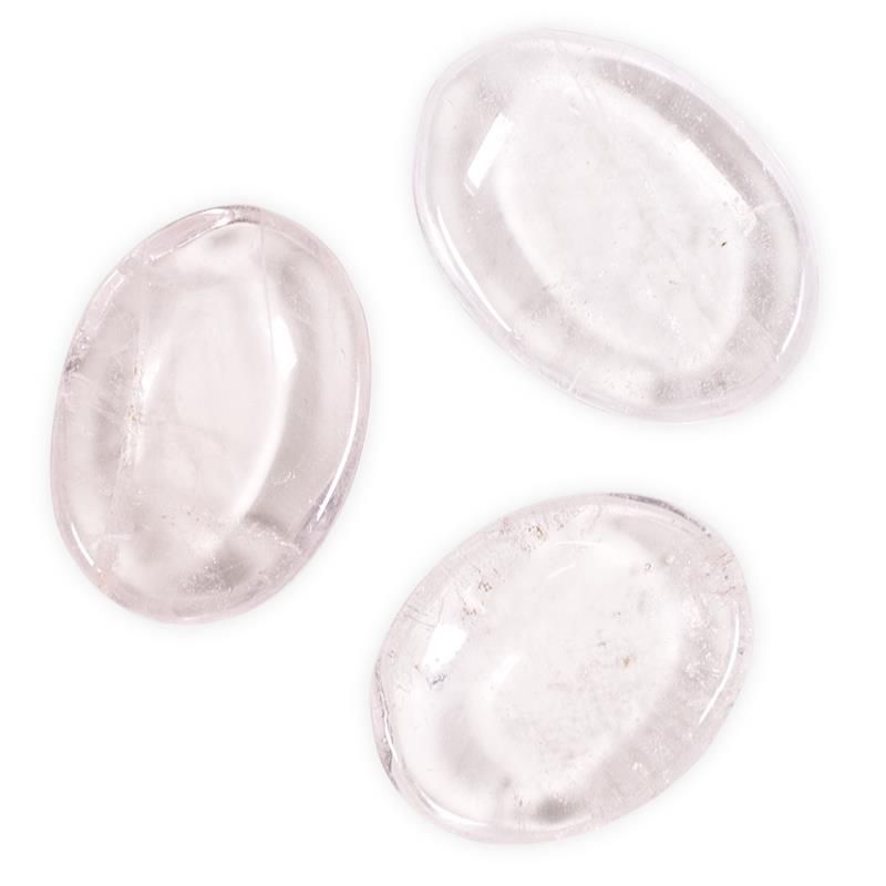 Worry Stones Clear Quartz -- 4 Cm