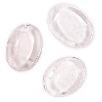 Worry Stones Clear Quartz -- 4 Cm