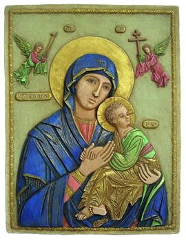 Ikontavla Maria Och Jesusi 27 Cm