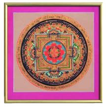 Inramade Tibetanska Mandala-Målningar  35X35 Cm