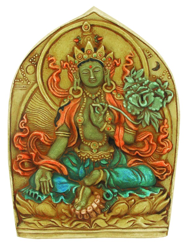 Väggtavla Green Tara 23 Cm