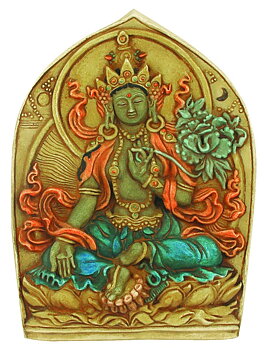 Väggtavla Green Tara 23 Cm