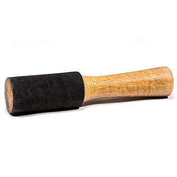 Singing Bowl Rubbing Stick Black Suede -- 200 G; 20X4 Cm