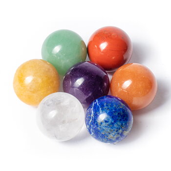 Feng Shui 7 Chakra Gemstone Spheres -- 2 Cm