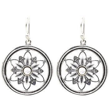 Earrings Flower With Moonstone