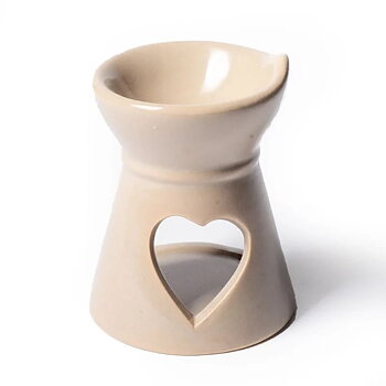 Aromatisk vaxbrännare Hjärta Beige