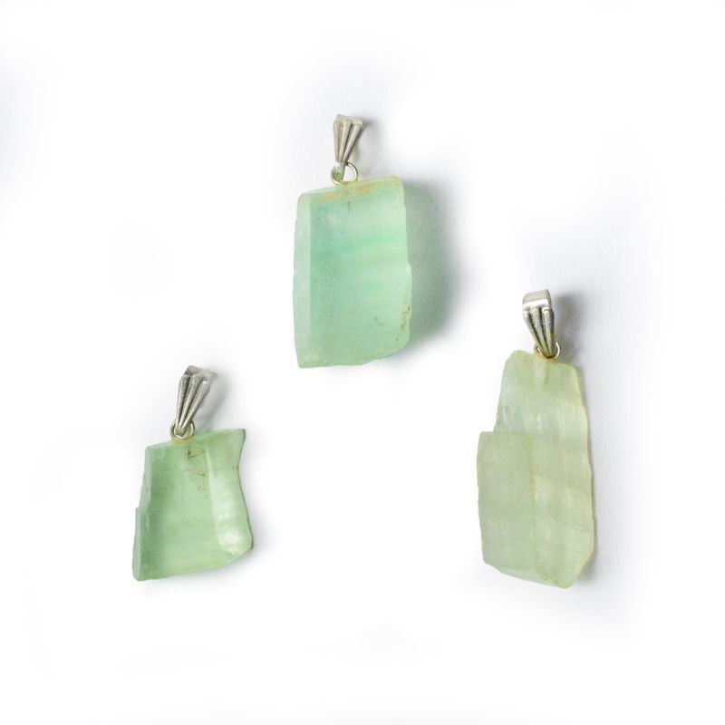 Aquamarine Rough Gemstone Pendant -- ±3Cm 3 Pc.