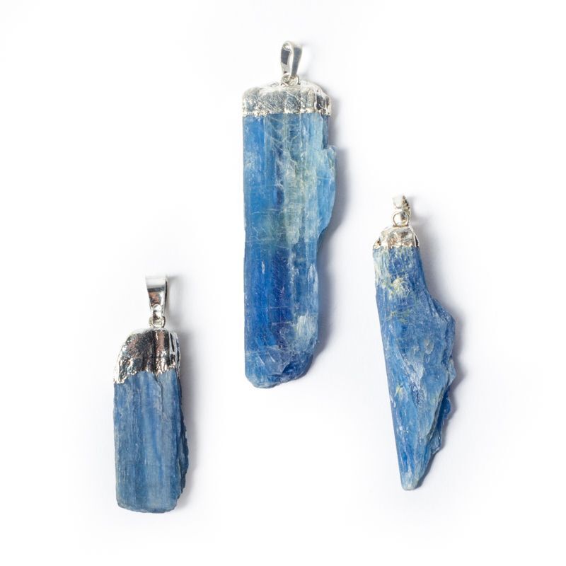 Blue Kyanite Gemstone Pendant -- ±5Cm 3 Pc.