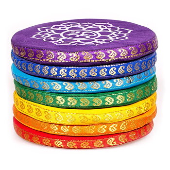 Singing Bowl'S Cushion Set 7 Chakras Larger -- 14.5 Cm