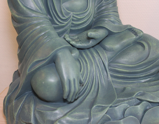 Vacker Och Stor Buddha - Antik Vit - 2