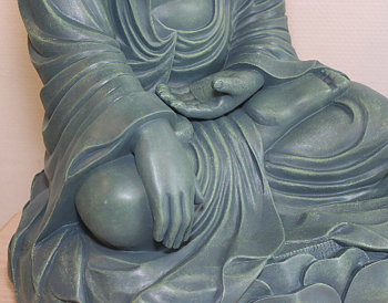 Vacker Och Stor Buddha - Antik Vit