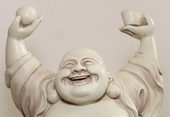 Stående Happy Buddha - Jade Grön