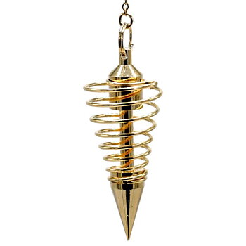Pendel Spiral Mässing Med Guldplätering