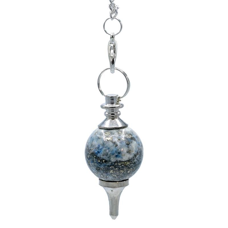 Pendel Lapis Lazuli Och Metall