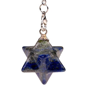 Lapis Lazuli Merkaba pendel oktogon -- 3 Cm