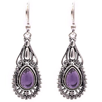Earrings Bohemian With Amethyst