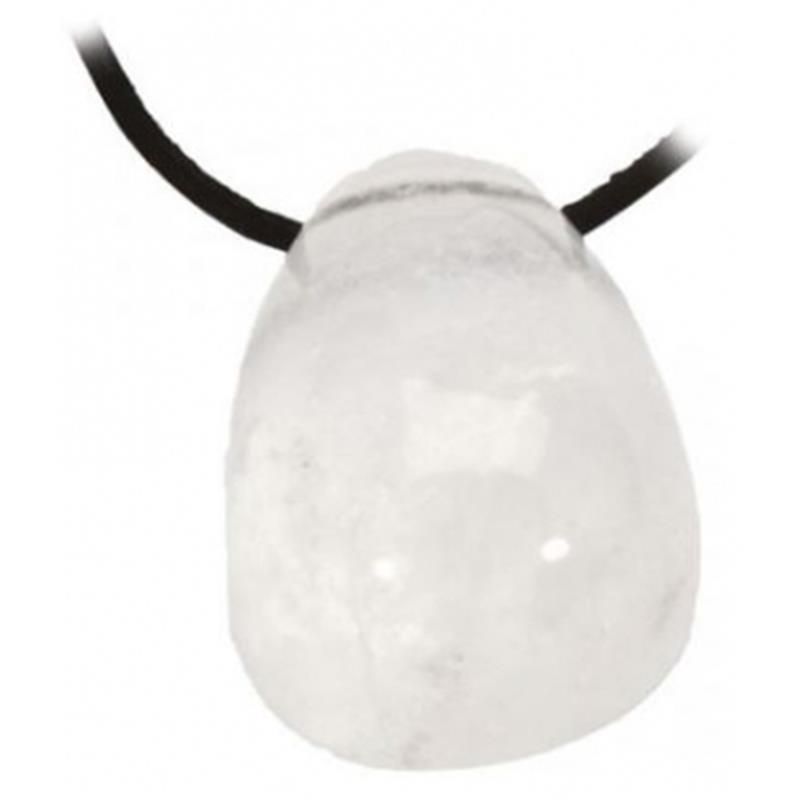 Rock Crystal A Drilled Tumbled Stone Pendant -- 2.5-3.5 Cm