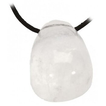 Rock Crystal A Drilled Tumbled Stone Pendant -- 2.5-3.5 Cm