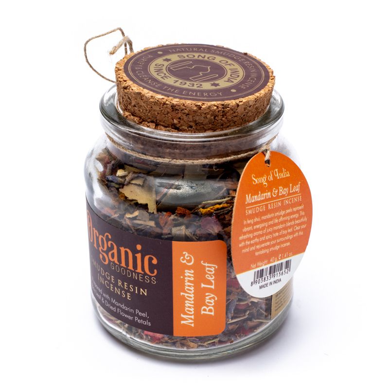 Mandarin & Bay Leaf Smudge Resin Incense - 4