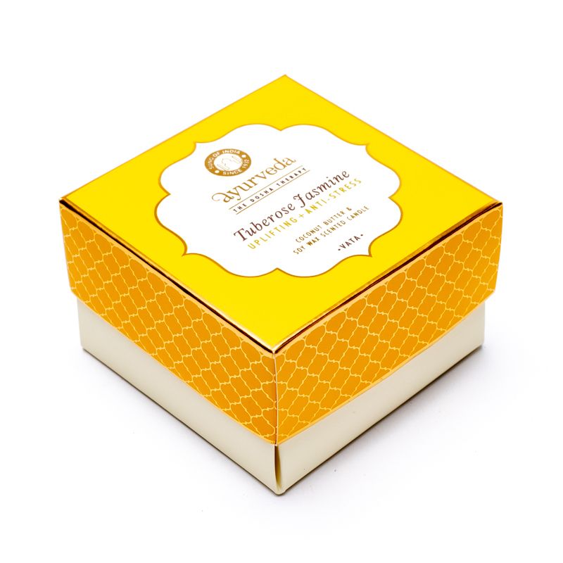 Vata Tuberose Jasmine 2 Wick Scented Candle In Jar - 4