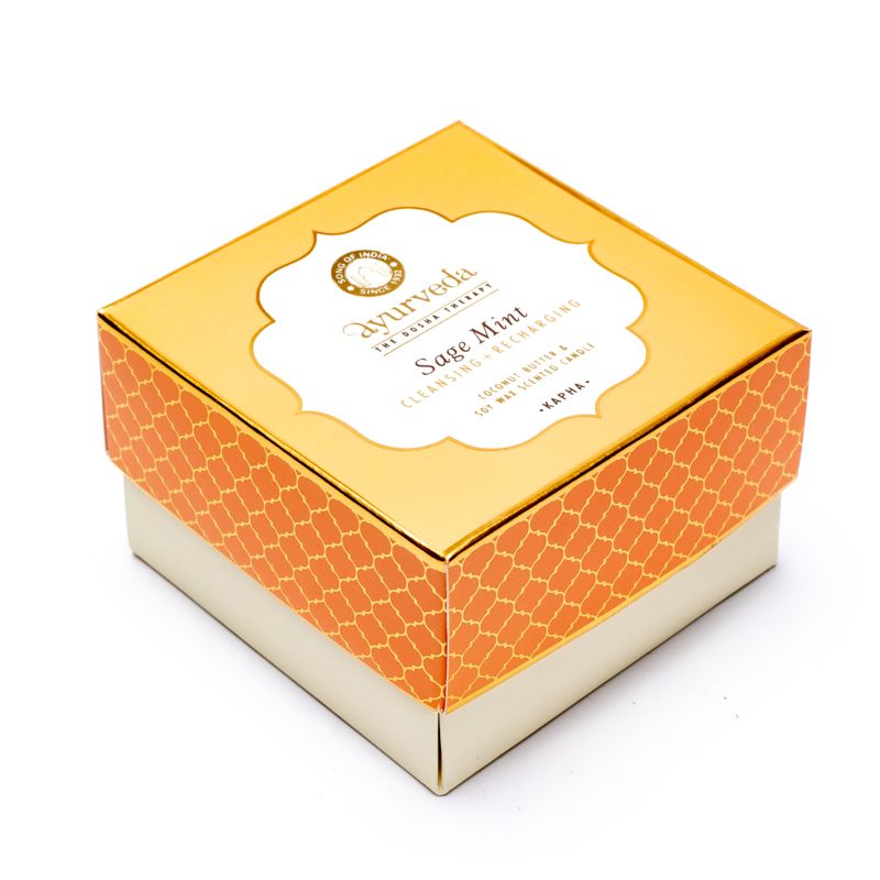 Kapha Sage Mint 2 Wick Scented Candle In Jar - 4