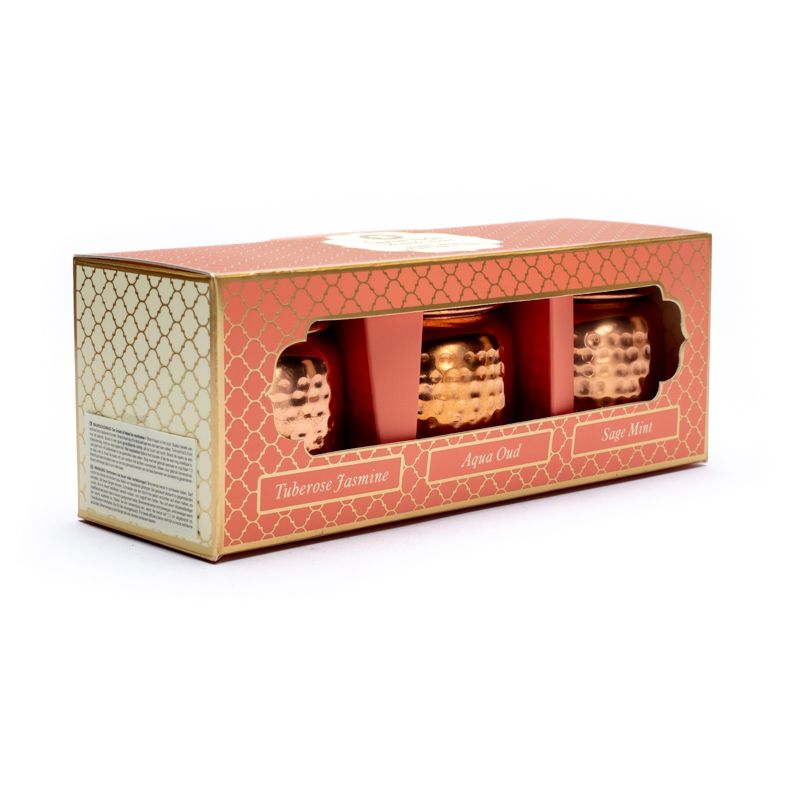 Veda Scented Candles In Jar With Lid Set Of 3 - 4