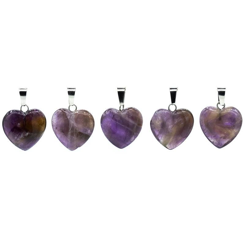 Pendant Amethyst Heart Shaped  5 Stk.