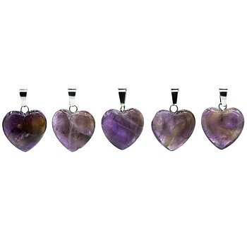 Pendant Amethyst Heart Shaped  5 Stk.