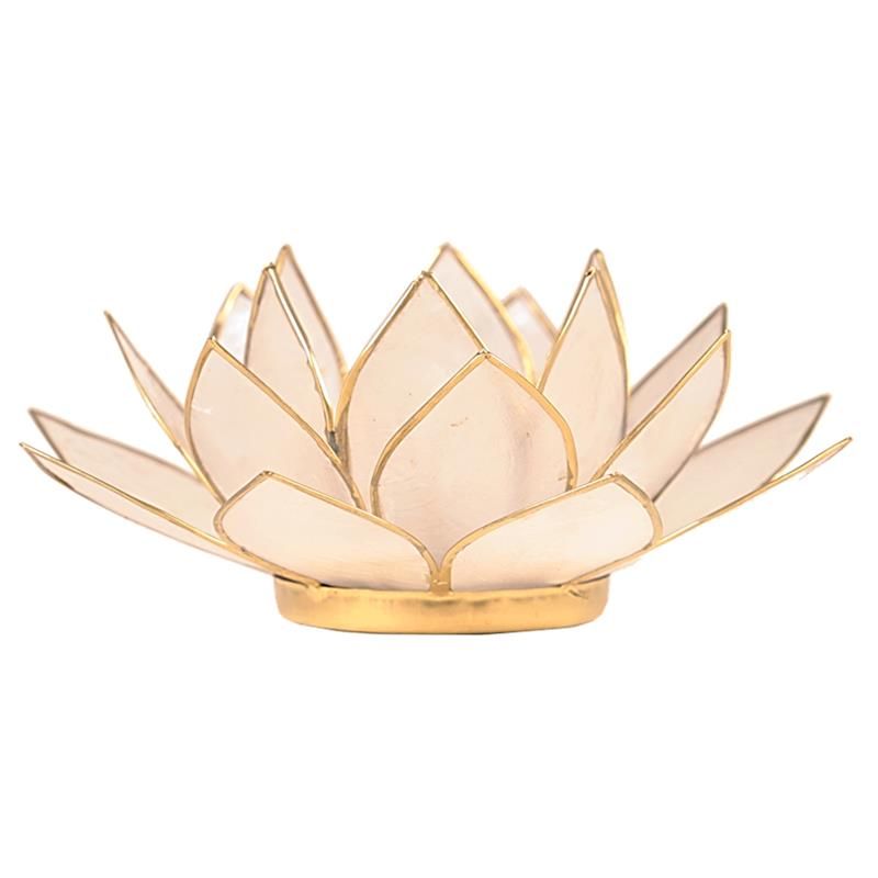 Lotus Atmospheric Light Natural Gold Trim -- 13.5 Cm