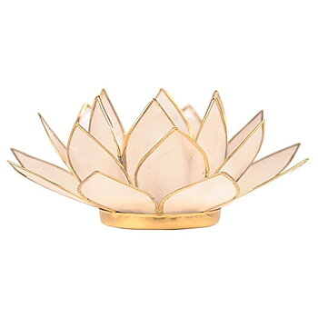 Lotus Atmospheric Light Natural Gold Trim -- 13.5 Cm