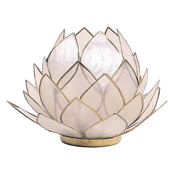 Lotus Atmospheric Light Capiz Natural Large -- 15X15 Cm