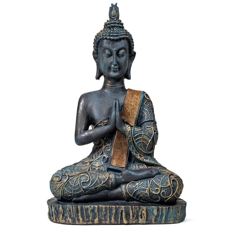Praying Buddha Antique Look Thailand -- 380 G; 14X7.5X22Cm