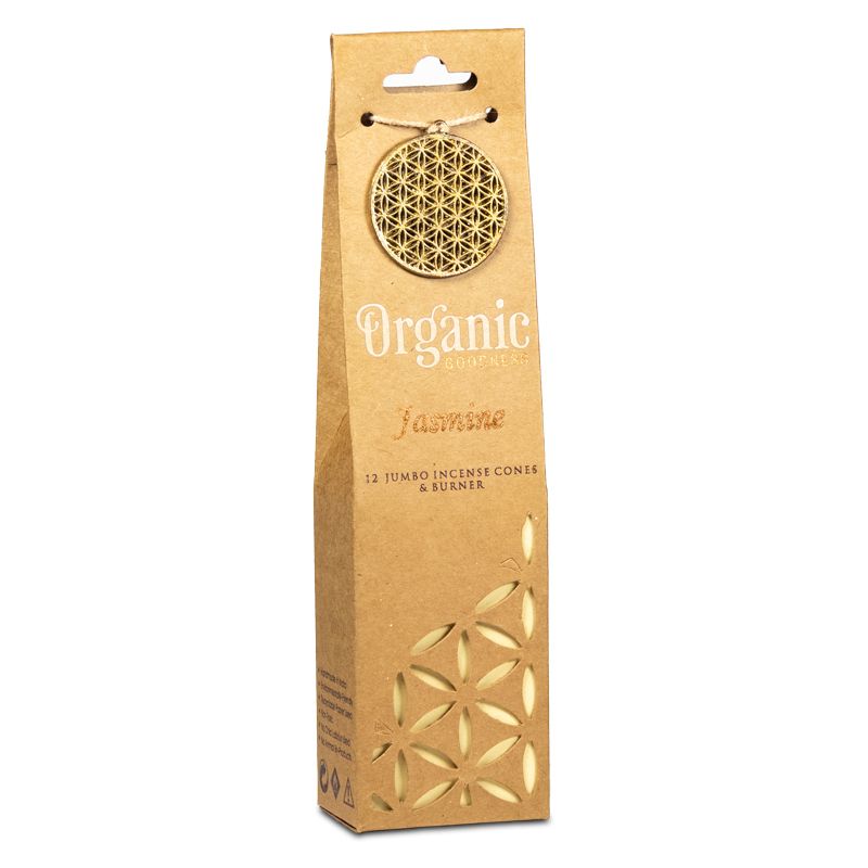 Organic Goodness Jasmine Incense Cones + Burner