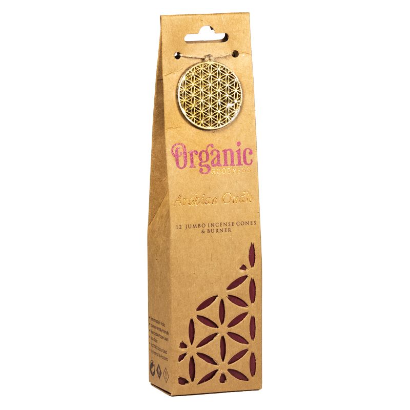 Organic Goodness Arabian Oudh Incense Cones + Burner